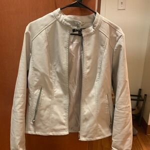 Baccini leather jacket, thrifted.